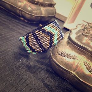 Beaded cuff bracelet